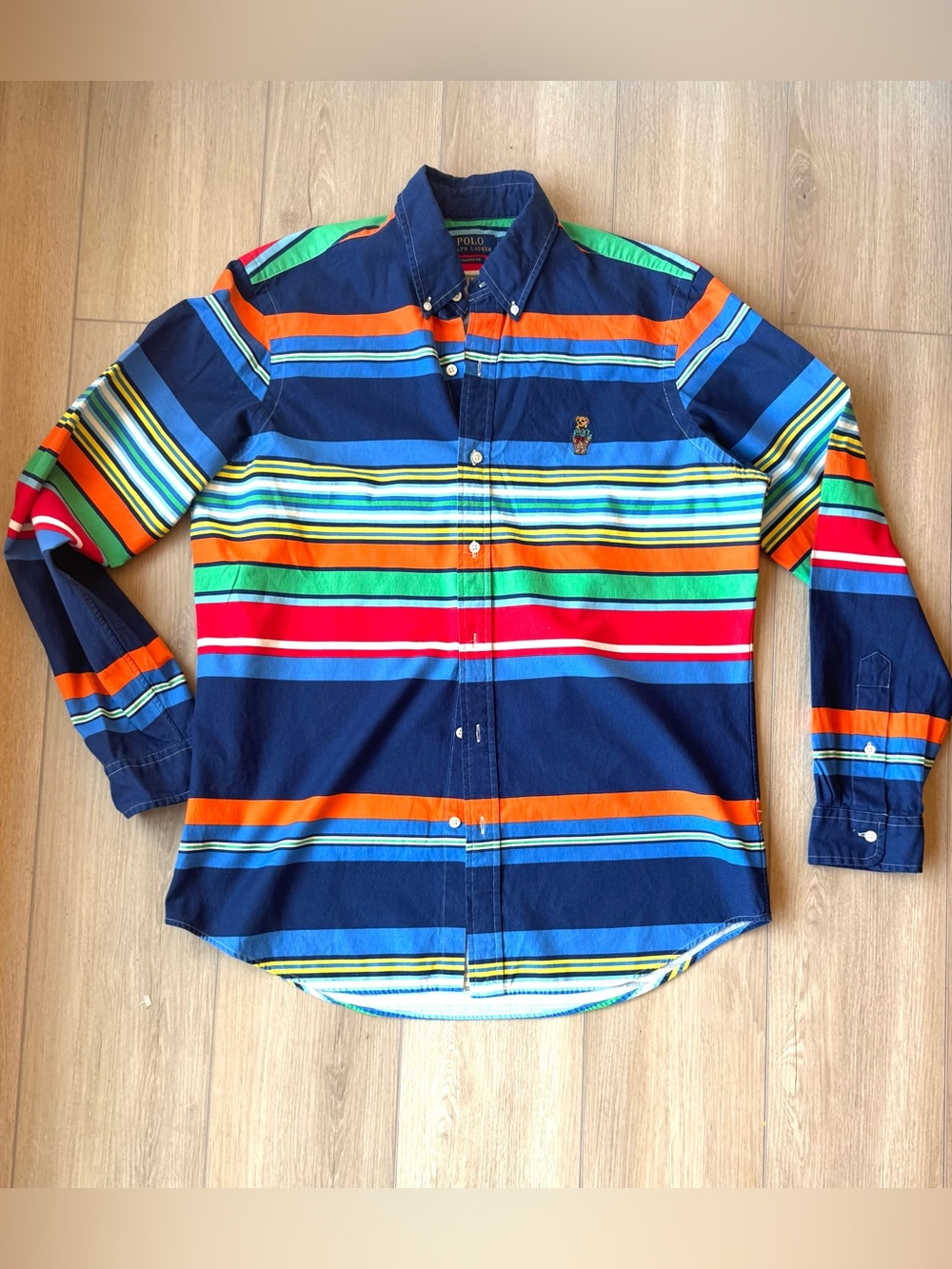 Polo Ralph Lauren Polo Bear Multicolor Striped Oxford Shirt L